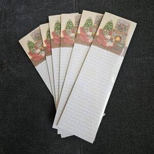 6 - 50 Sheet Magnetic Holiday List Pads NWT Christmas Tree Wreath Fireplace